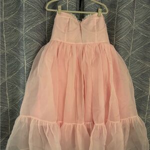 Selkie pink strapless puff dress